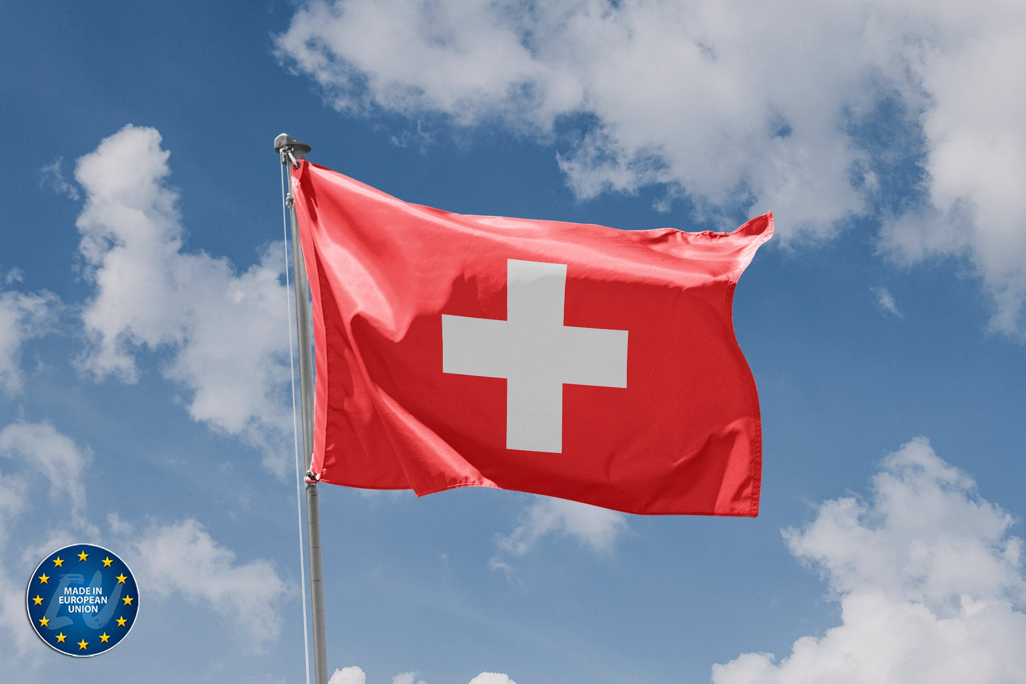 Flag of Canton of Valais | Unique Design Print | High Quality Materials | 5 Sizes | Made in EU