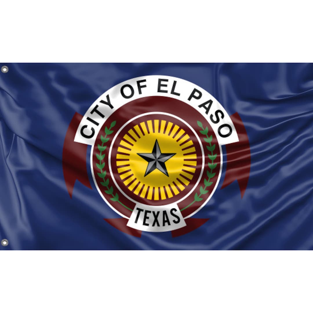 Flag of El Paso, Texas, Unique Print, 3x5 Ft / 90x150 Cm Size, EU Made Etsy