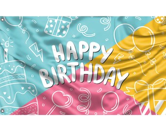 Happy Birthday Flag 3x5 - Etsy