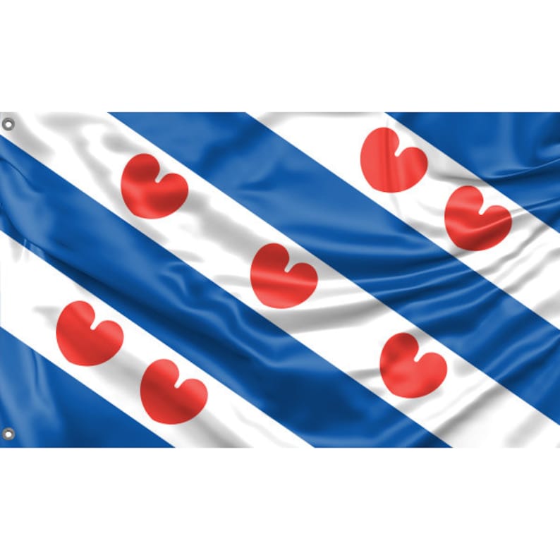 Netherlands Friesland Flag Unique Design Print High Quality Materials 5