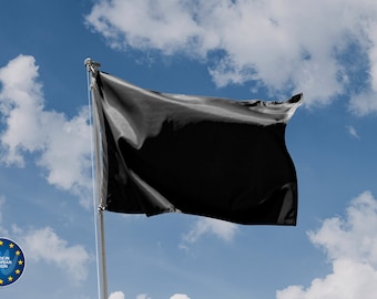schlichte schwarze Flagge | Einzigartiges Design Druck | Hochwertige Materialien | 5 Größen | Hergestellt in der EU