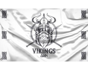 Odin Viking Flag | Unique Design Print | Hiqh Quality Materials | Size - 3x5 Ft / 90x150 cm | Made in EU