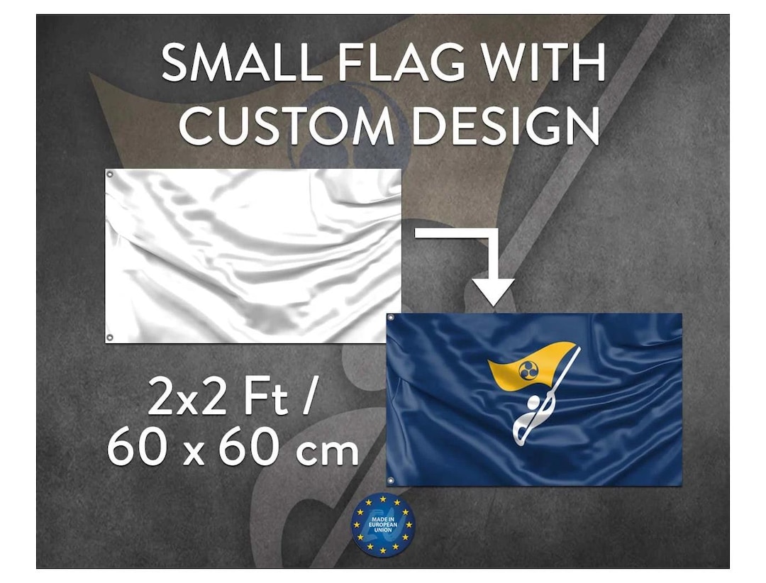 Small Custom Made Square Flag With Your Design Print | Unique Design ...