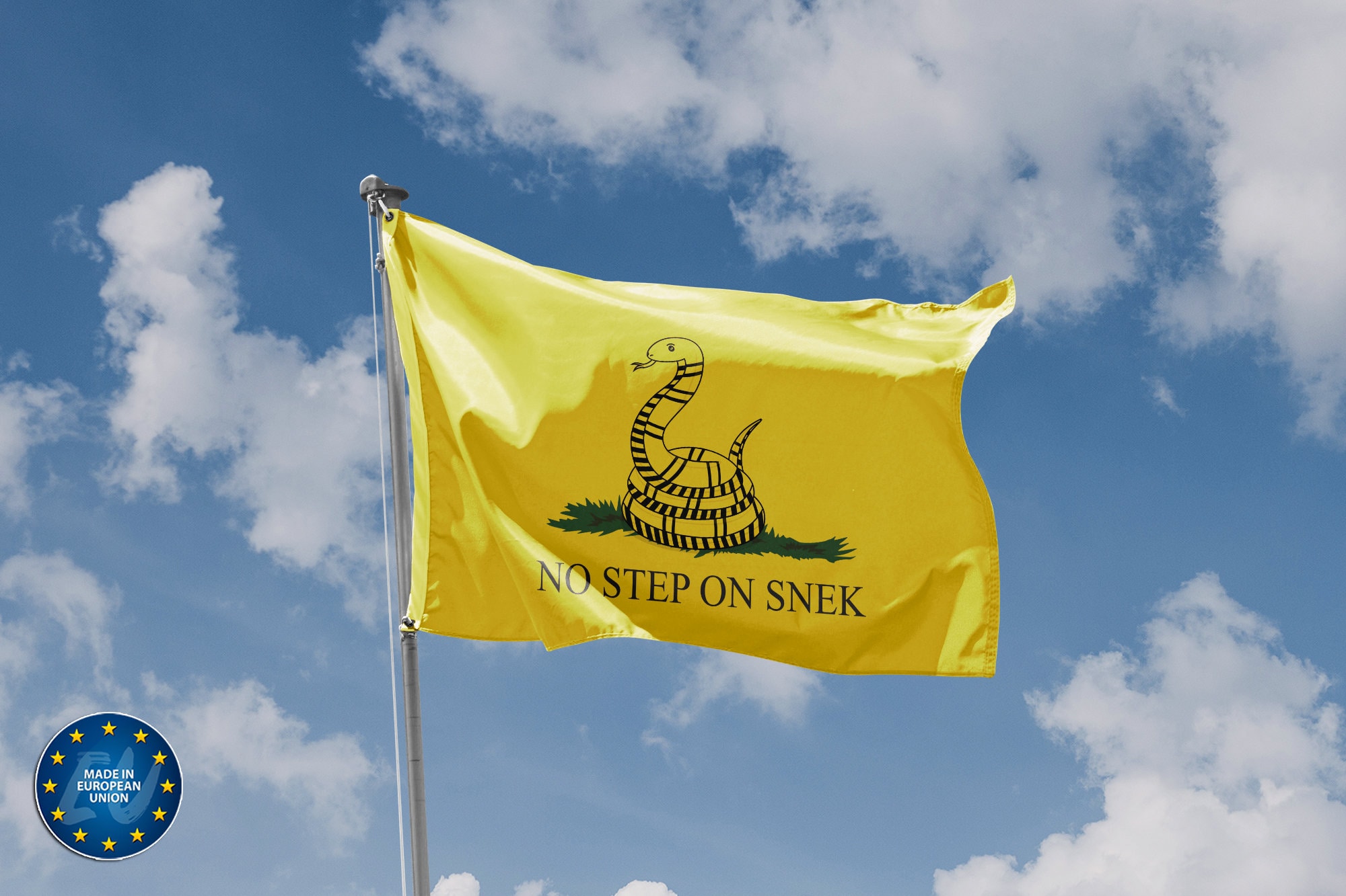 Bandiera Gadsden 3x5 FT "Don't Tread On Me" Serpente - Gialla Per Tea Party E Patrioti USA
