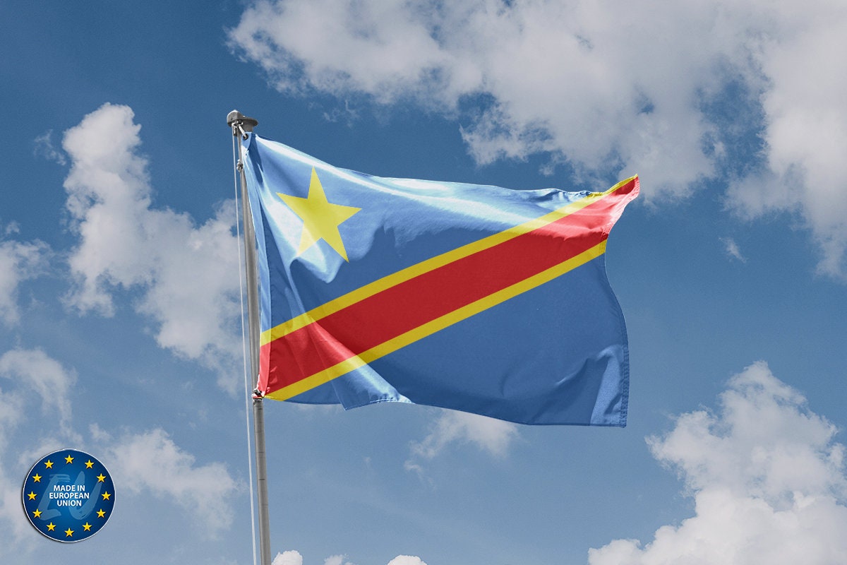 Democratic Republic of The Congo Flag | Unique Design Print | High Quality Materials | 5 Sizes | Made in EU
