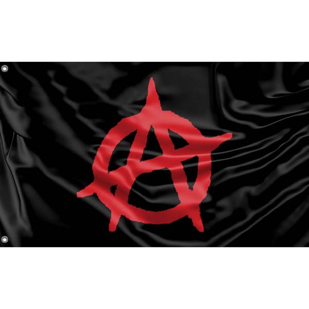 Anarchist Flag Unique Design Print High Quality Materials Etsy