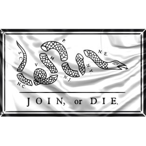 Join or Die Flag (benjamin Franklin) Flag | Unique Design Print | High ...