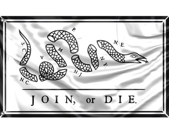 3x5 Join or Die Benjamin Franklin Tea Party Flag 3'x5' House Banner Pin & Decal 