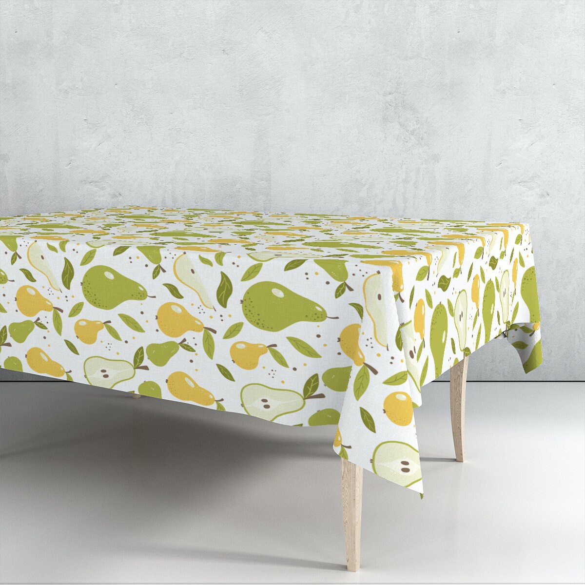 Pear Design Tablecloth | Unique Design Table Decor | High Quality Textile and Print | Made in EU