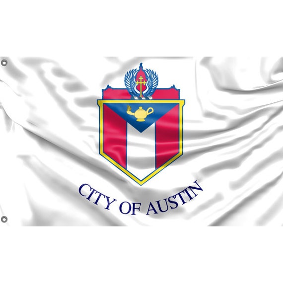 Austin City Flag Unikat Druck, 90x150 cm Groß, EU Made 