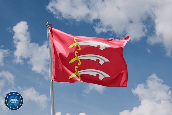 ESSEX County Flagge England Aufkleber – 10,2 Cm Vinyl Bumper Sticker, Wetterfest, Laminiert, Inkl. 2 Bonus-Aufkleber
