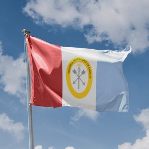 Santa Fe Flag | Unique Design Print | High Quality Materials | Size - 3x5 Ft / 90x150 cm | Made in EU
