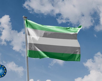 Greyromantic Pride Flag | Unique Design Print | High Quality Materials | Size - 3x5 Ft / 90x150 cm | Made in EU