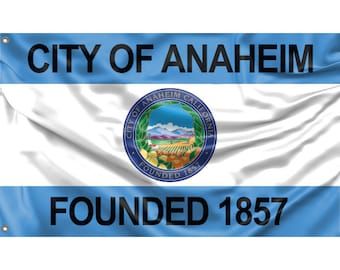 Bandiera Anaheim California 3x5 Ft (90x150 Cm) – Poliestere Resistente Con Occhielli – Made In EU