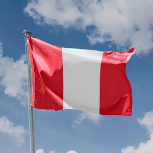 National Flag of Peru | Unique Design Print | High Quality Materials | Size - 3x5 Ft / 90x150 cm | Made in EU