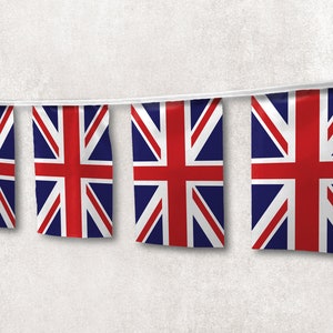 United Kingdom Flag Garland | Unique Design Home Decor | High Quality Materials and Print | Made in EU