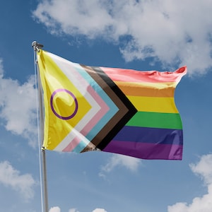Intersex Inclusive Progress Pride Flag | Unique Design Print | High Quality Materials | 5 sizes | Made in EU