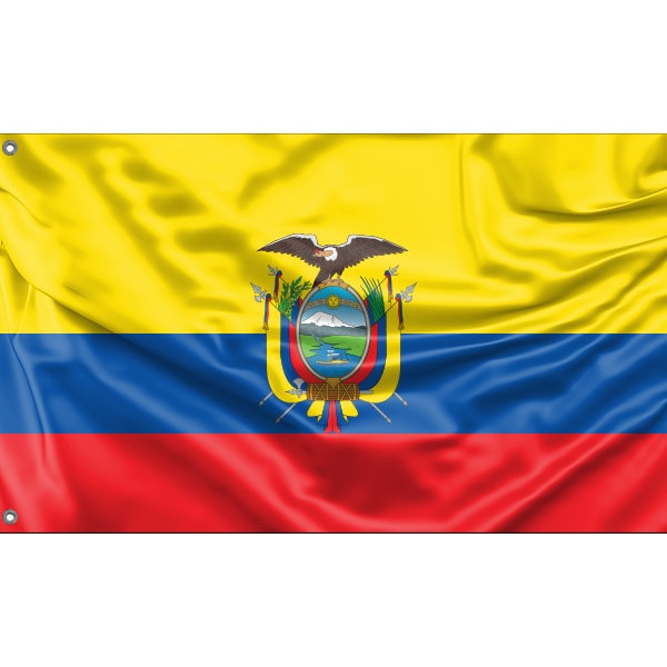 Flagge ecuador | Einzigartiger Designdruck | Hochwertige Materialien | Größe - 3x5 Ft / 90x150 cm | Hergestellt in EU