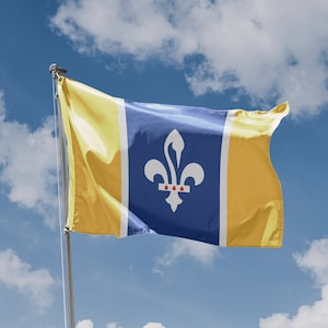 Redesigned Louisiana State Flag | Unique Design Print | High Quality Materials | Size - 3x5 Ft / 90x150 cm | Made in EU