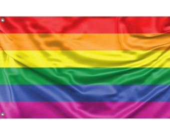 Rainbow LGBT Pride Flag Unique Print, 3x5 Ft / 90x150 cm size, EU Made