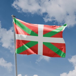 Bandeira do País Basco | Impressão de design exclusivo | Materiais de alta qualidade | 5 tamanhos | Fabricado na UE