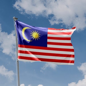 Flag of Malaysia | Unique Design Print | High Quality Materials | Size - 3x5 Ft / 90x150 cm | Made in EU