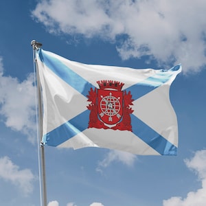 Bandera de Río de Janeiro / Impresión de diseño exclusivo / Materiales de alta calidad / Tamaño: 3 x 5 pies / 90 x 150 cm / Fabricado en la UE