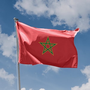 Royal Flag of Morocco | Unique Design Print | High Quality Materials | 5 Sizes | Made in EU
