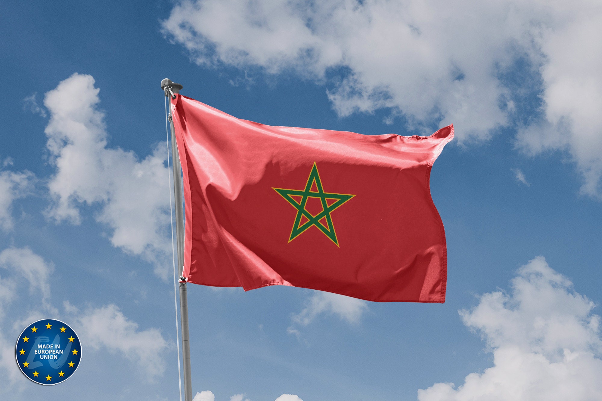 Flagge: Royal Flag Of Morocco – 90x150 Cm, Querformat, 100% Made In Germany