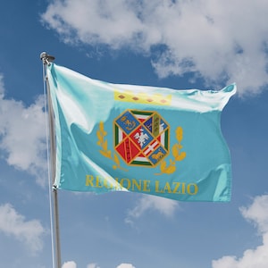 Lazio, Italy Flag | Unique Design Print | High Quality Materials | Size - 3x5 Ft / 90x150 cm | Made in EU