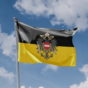 Bandera del Imperio austríaco / Impresión de diseño exclusivo / Materiales de alta calidad / 5 tamaños / Fabricado en la UE
