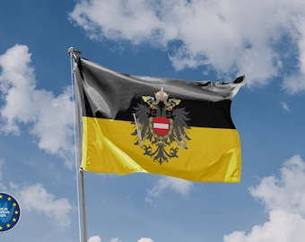 Austrian Empire Flag | Unique Design Print | Hiqh Quality Materials | 5 Sizes | Made in EU