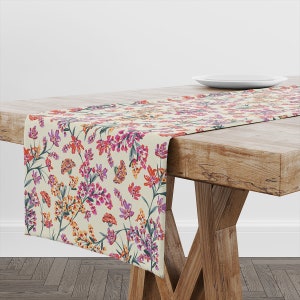 Table Runner Wild Flowers | Unique Design Table Decor | High Quality Textile and Print | Made in EU
