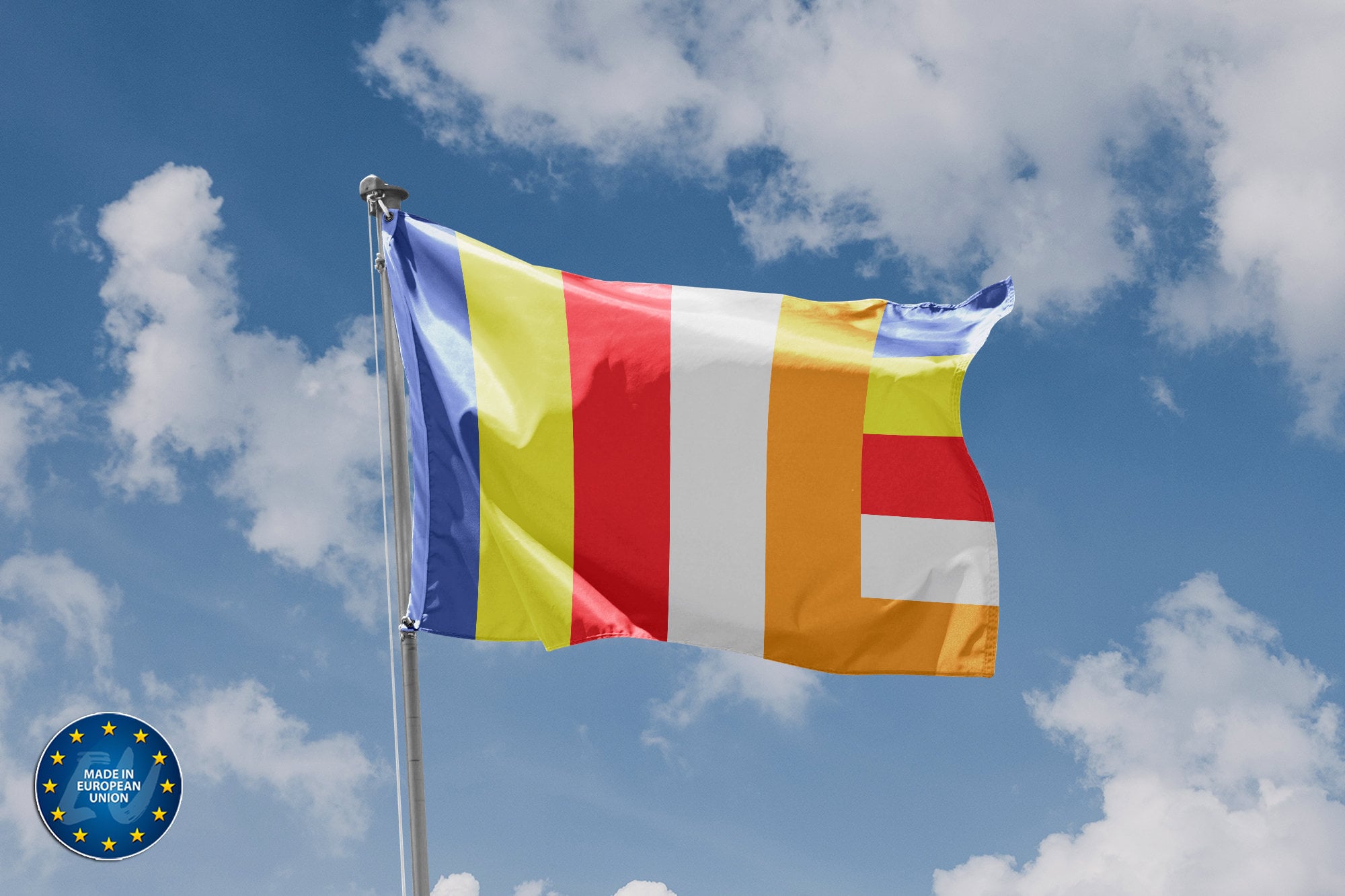 International Buddhist Flag Unique Design Print High Quality Materials 5 Sizes Made in EU Etsy UK