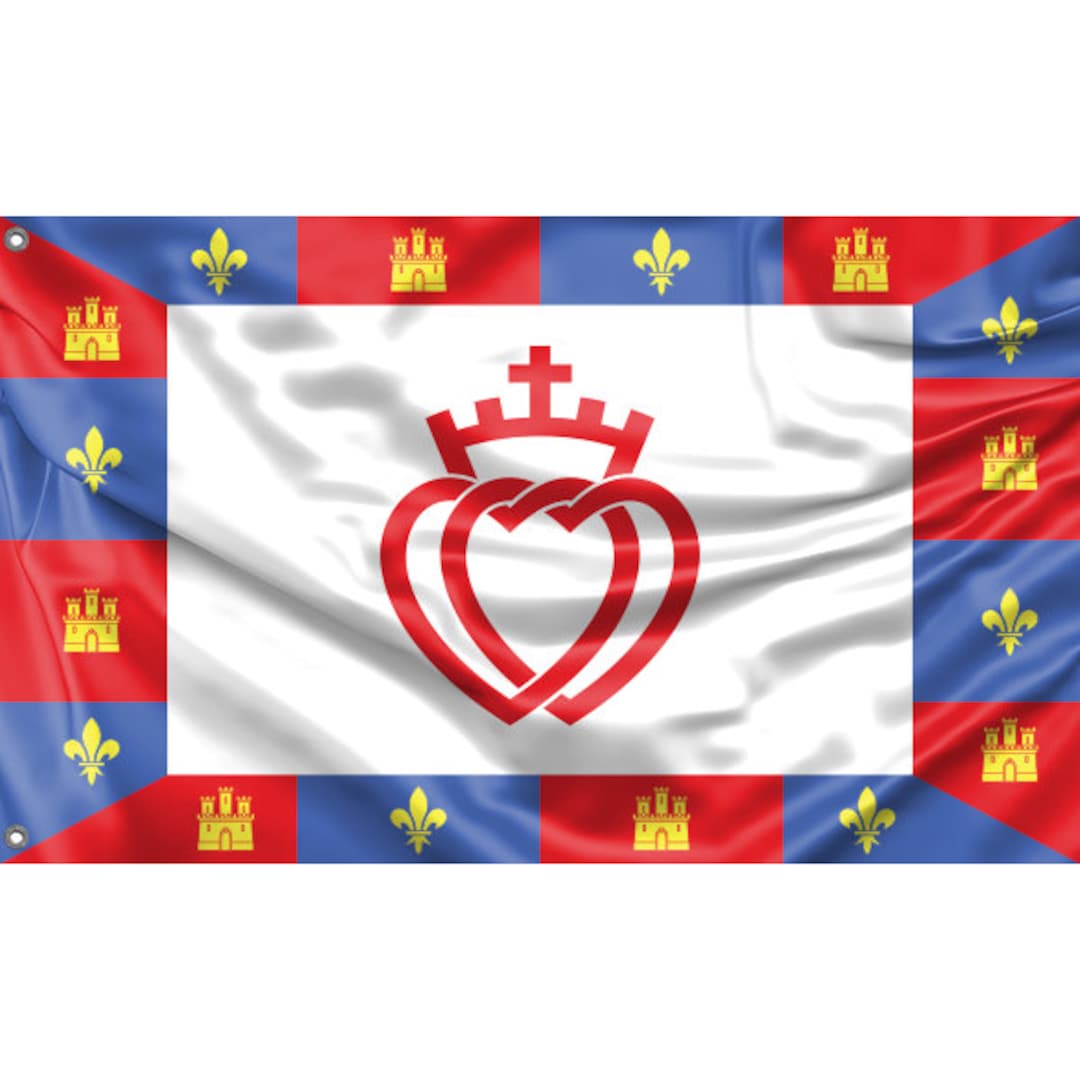 Traditional Flag of Vendée, Unique Print, 3x5 Ft / 90x150 Cm Size, EU