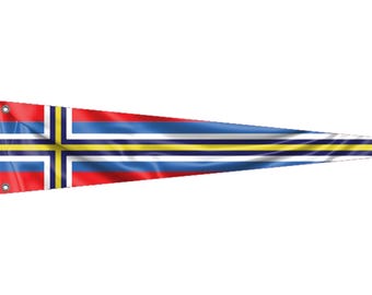 Scandinavia Pennant Flag | Unique Design Print | High Quality Materials | 9 Sizes | Made in EU