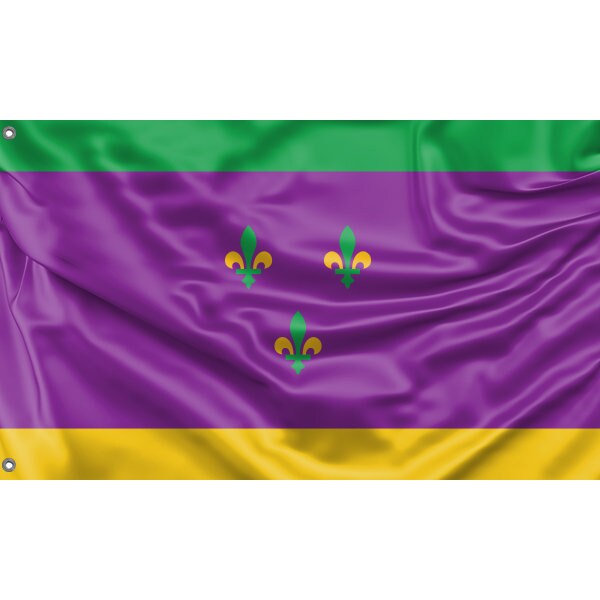 3x5 mardi gras flag