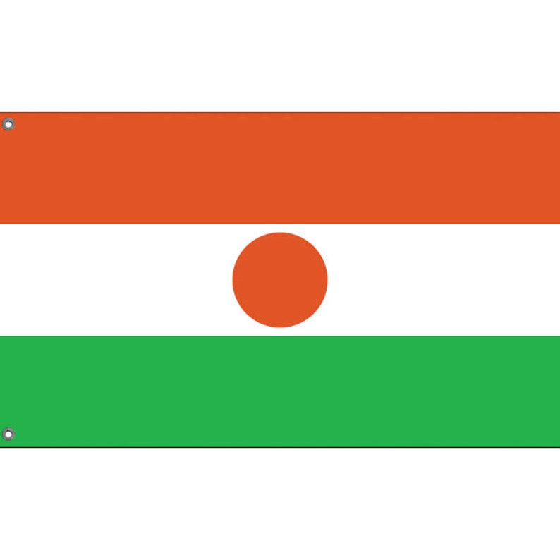 Republic of Niger Flag Unique Design Print High Quality Materials Size 3x5 Ft / 90x150 cm Made in EU image 3