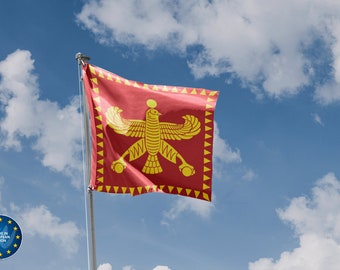 Square Flag of Achaemenid Empire | Unique Design Print | High Quality Materials | 5 Sizes | Made in EU
