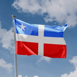 Primera bandera de Puerto Rico / Diseño impreso exclusivo / Materiales de alta calidad / Tamaño: 3 x 5 pies / 90 x 150 cm / Fabricado en la UE