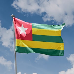 Flag of Togo | Unique Design Print | High Quality Materials | Size - 3x5 Ft / 90x150 cm | Made in EU