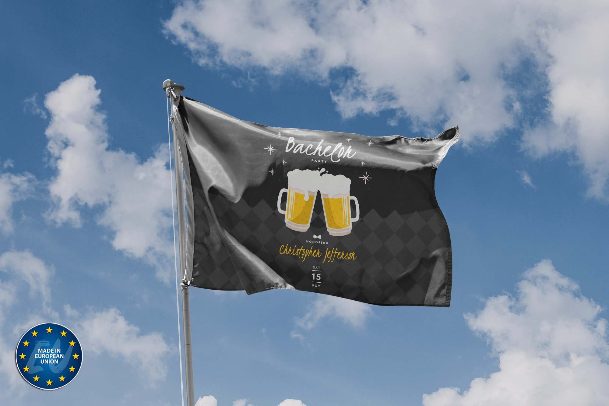 Custom Made Bachelor Party Flag II | Unique Design Print | High Quality ...