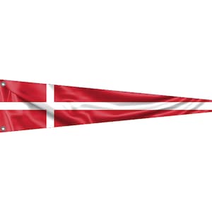 Demark Pennant Flag | Unique Design Print | High Quality Materials | 9 Sizes | Made in EU
