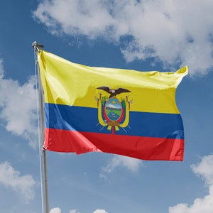 Flag of Ecuador | Unique Design Print | High Quality Materials | 5 Sizes | Made in EU