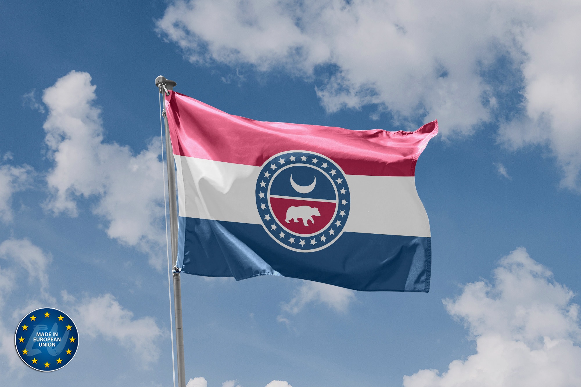 Redesigned Missouri State Flag | Unique Design Print | High Quality Materials | 5 Sizes | Made in EU