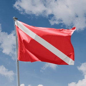 Scuba Diving Flag | Unique Design Print | High Quality Materials | Size - 3x5 Ft / 90x150 cm | Made in EU