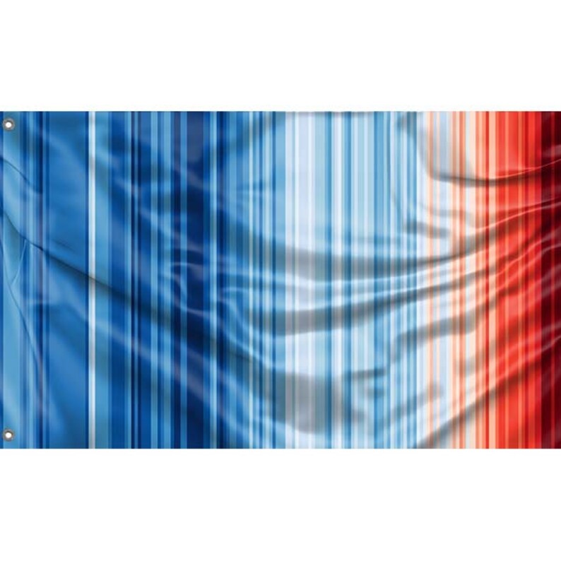 Temperature Rise Flag Global Climate Warming Stripes Flag Unique Design Print - Etsy