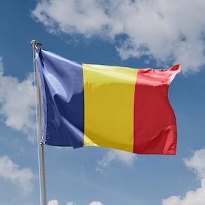 Flag of Romania | Unique Design Print | High Quality Materials | 5 Sizes | Made in EU