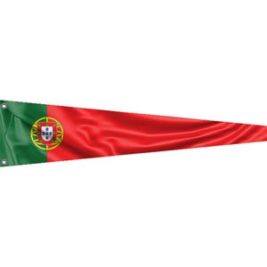 Portugal Pennant Flag | Unique Design Print | High Quality Materials | 9 Sizes | Made in EU
