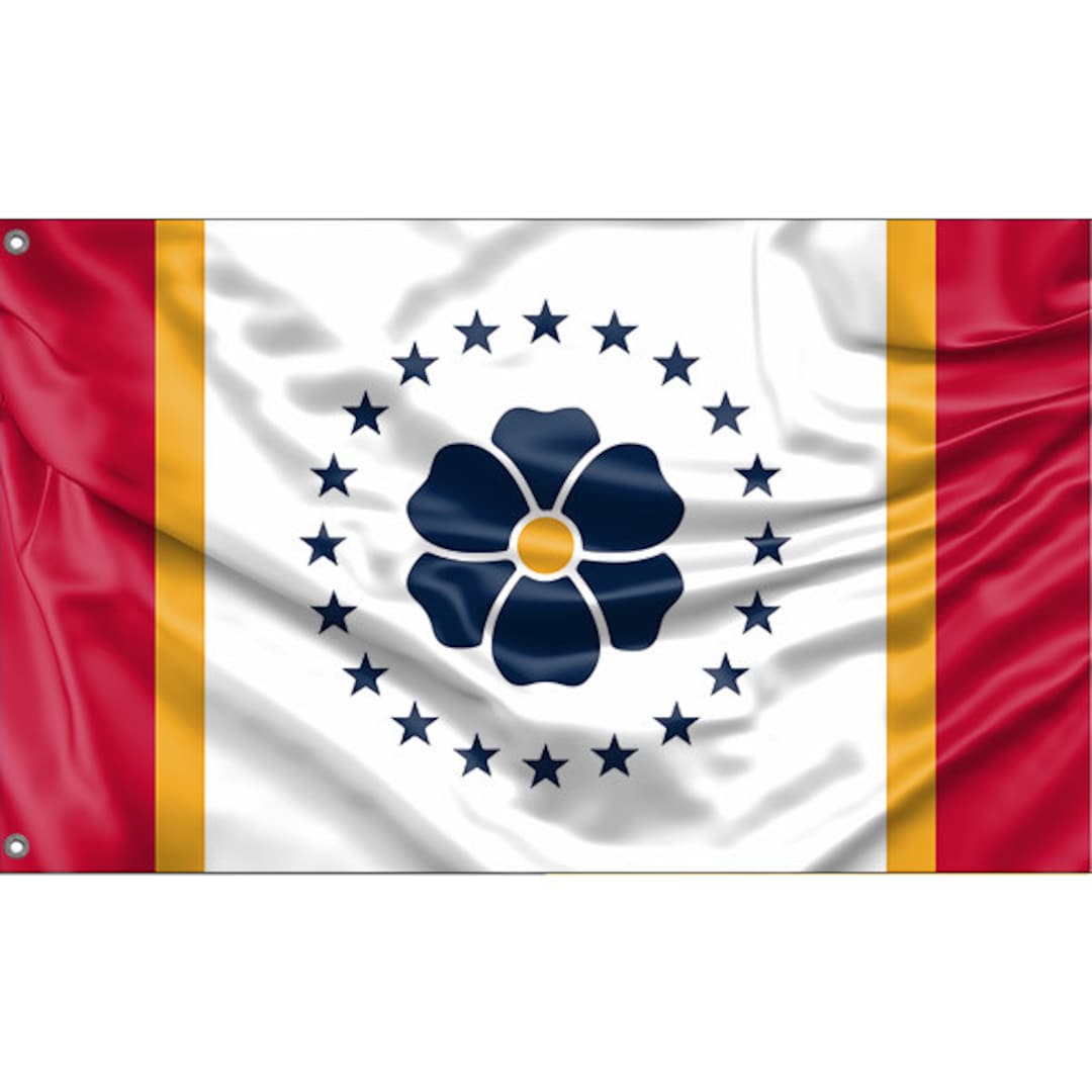 Redesigned Mississippi State Flag Unique Design Print High Quality